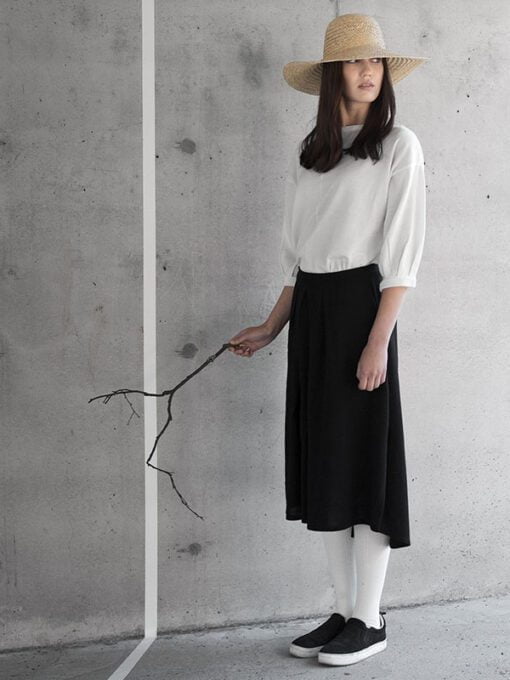 shop skirt finnish fashion sustainable hygge luxurious wool made in finland aurora sofia